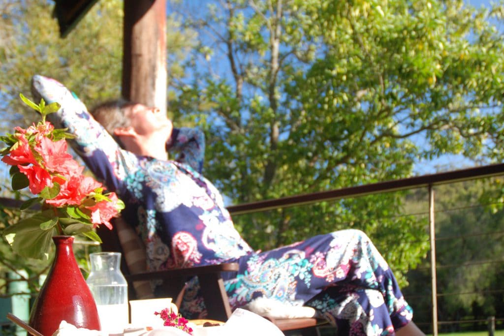 Guest room morning stretch